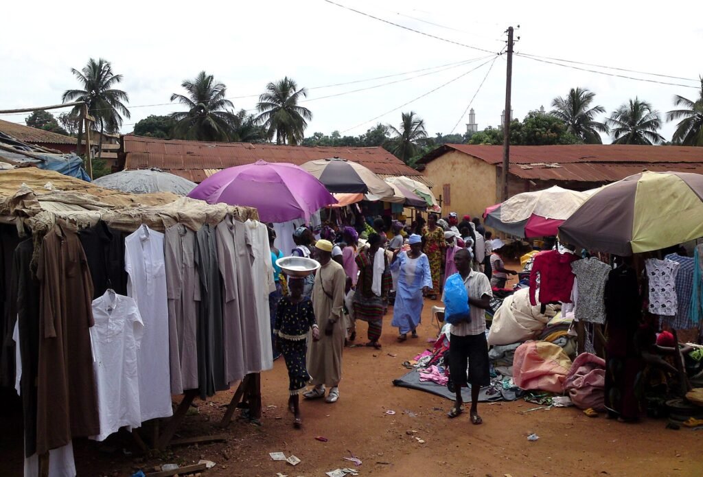 Un marché de N'Zérékoré